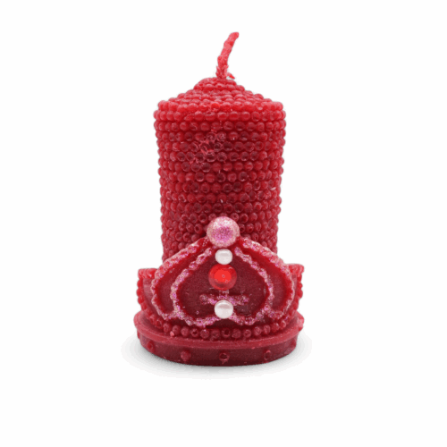 Świeca ozdobna czerwona